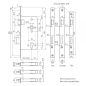 Preview: Einsteckschloss Haustürschloss Serie ES3400  für Profilzylinder ( 55mmx92mm ) DIN R/L