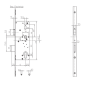 Preview: KFV Reparatur Hauptschloß HS8092 Dorn 55/65/80 mm, PZ92 Mittelniet