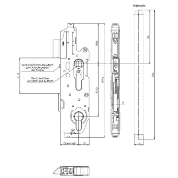 FUHR Reparatur-Hauptschloss 855 PZ 92