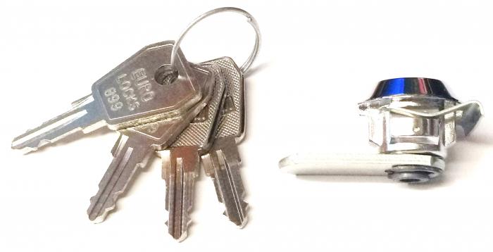 Hebelschloss HS 320 für Universelle Verwendung mit Klammer 2/4 Schlüssel