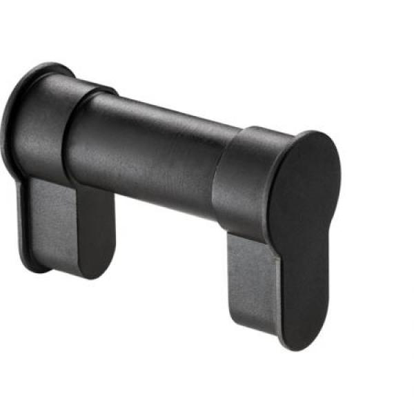 Universal-Blind-Zylinder EASYBLIND, verstellbarer,feuerfest mit Steckmechanismus,schwarz