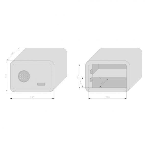 Elektronik-Möbel-Tresor, mySafe 350